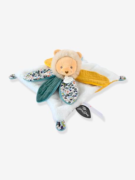 Doudou pétalo 27 cm Boh'aime - DOUDOU ET COMPAGNIE amarillo+azul+rosa 