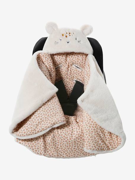 Saquito transformable en peluche Osito BEIGE CLARO LISO CON MOTIVOS+crudo+rosa estampado 