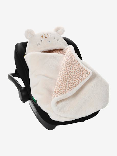 Saquito transformable en peluche Osito BEIGE CLARO LISO CON MOTIVOS+crudo+rosa estampado 