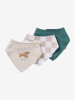 Puericultura-Comida-Baberos-Pack de 3 baberos bandana: