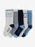 Pack de 5 pares de calcetines 'Cool Kids' para niño azul azur+verde sauce 