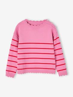 Niña-Jerséis, chaquetas de punto, sudaderas-Jerséis de punto-Jersey marinero fantasía para niña