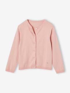 Niña-Jerséis, chaquetas de punto, sudaderas-Chaquetas de punto-Chaqueta Basics de punto fino para niña