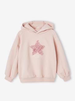 Niña-Jerséis, chaquetas de punto, sudaderas-Sudaderas-Sudadera con capucha y motivo fantasía para niña