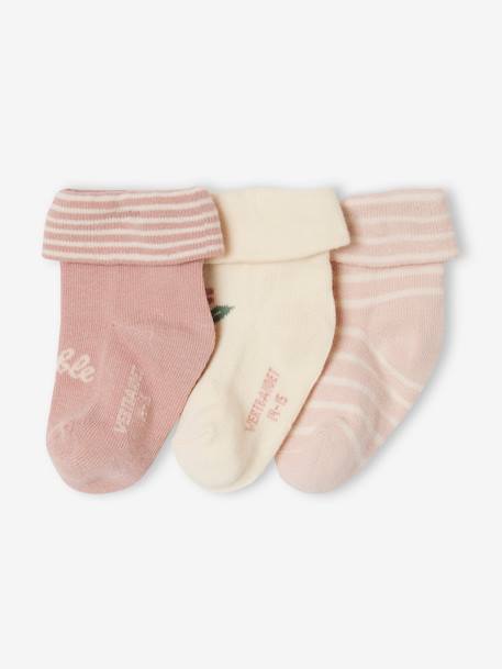 Bebé-Pack de 2 pares de calcetines "adorable" para bebé niña