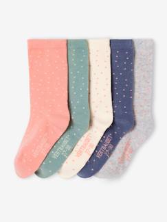 Pack de 5 pares de calcetines con lunares para niña