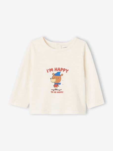 Bebé-Camiseta motivo oso de manga larga para bebé de algodón orgánico