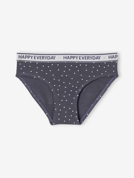 Pack de 5 braguitas Happy everyday niña gris jaspeado 