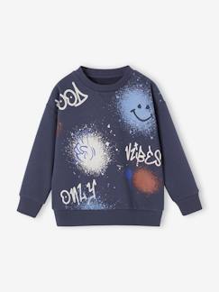 Niño-Sudadera con cuello redondo y grafitis para niño