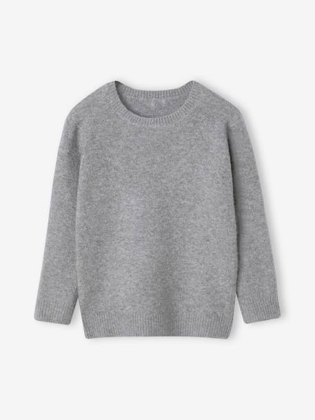 Jersey BASICS de punto suave para niño azul petróleo+blanco jaspeado+gris jaspeado 