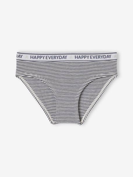 Pack de 5 braguitas Happy everyday niña gris jaspeado 