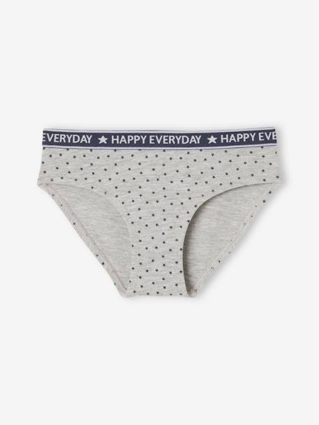 Pack de 5 braguitas Happy everyday niña gris jaspeado 