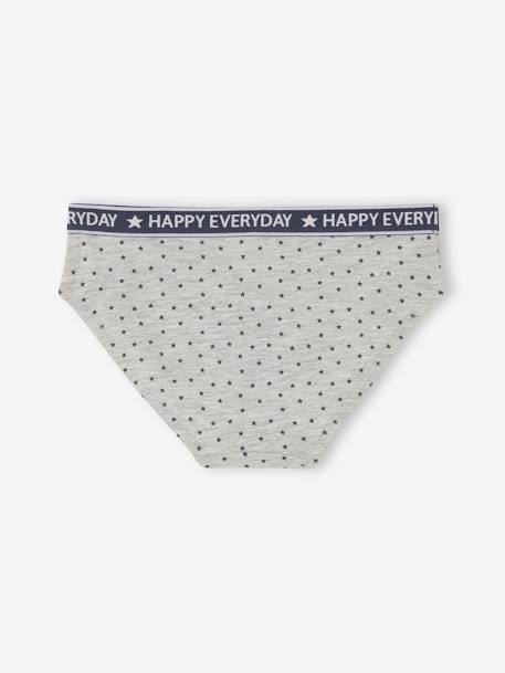 Pack de 5 braguitas Happy everyday niña gris jaspeado 