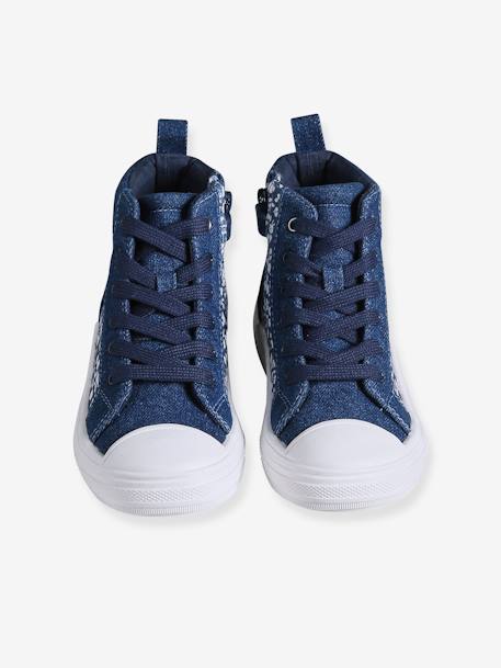 Zapatillas efecto vaquero para niña azul jeans 