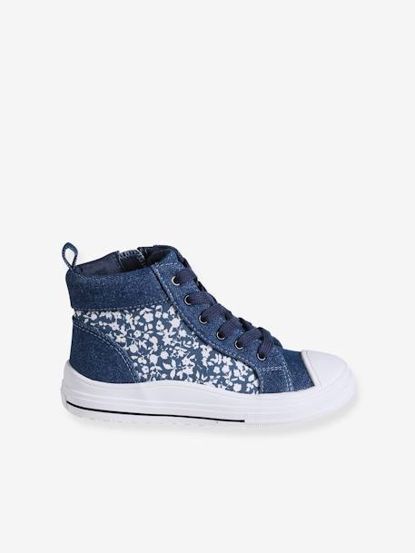 Zapatillas efecto vaquero para niña azul jeans 