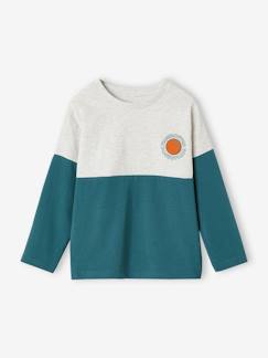 Niño-Ropa deportiva-Camiseta deportiva colorblock de manga larga para niño