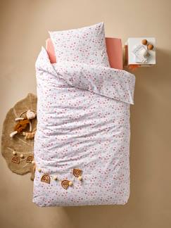 Textil Hogar y Decoración-Ropa de cama niños-Pack funda nórdica + funda de almohada básicos RAINBOW FLOWERS con algodón reciclado