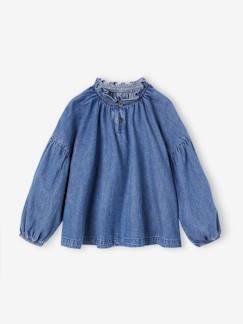 Niña-Camisas y Blusas-Blusa para niña de denim ligero