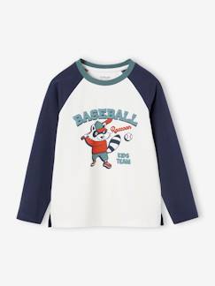 Niño-Camisetas y polos-Camisetas-Camiseta deportiva mapache manga raglán a contraste niño