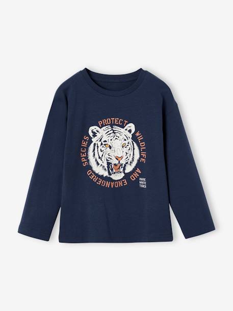 Camiseta motivo tigre niño azul oscuro 