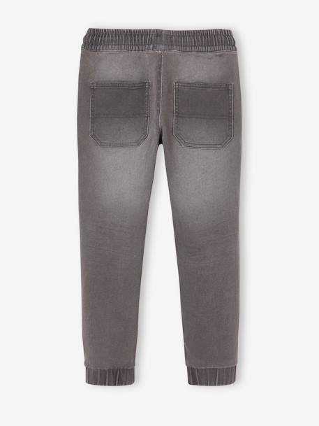 Pantalón de felpa efecto denim, fácil de vestir, para niño AZUL OSCURO LAVADO+denim gris 