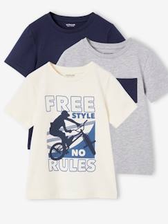 Niño-Camisetas y polos-Camisetas-Pack de 3 camisetas de manga corta niño