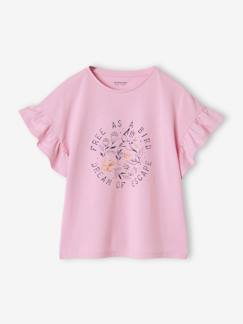 Niña-Camisetas-Camisetas-Camiseta para niña de manga corta con volantes