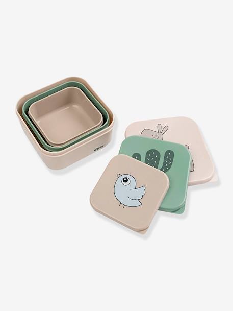 Pack de 3 cajas DONE BY DEER Deer Friends azul+beige arena+nude+verde 