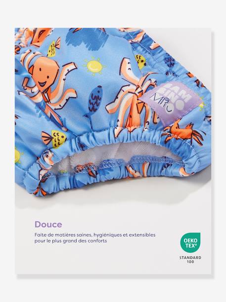 Pañal de baño lavable 1-2 años BAMBINO MIO azul+azul oscuro+naranja 