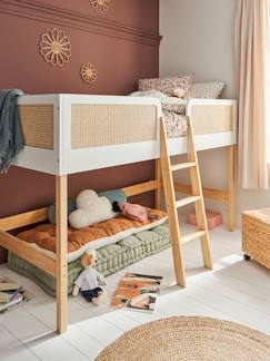 -Cama mezzanine de mimbre