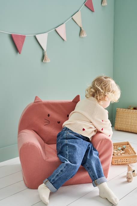 Sillón de espuma personalizable Gato rosa viejo 