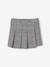 Falda short de franela para niña cuadros azul marino+gris 