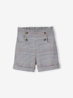 Short de franela a cuadros para niña