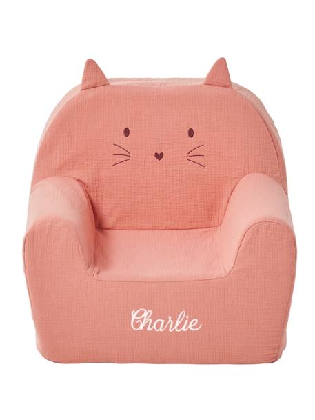 Sillón de espuma personalizable Gato rosa viejo 