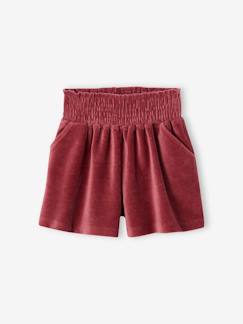 Niña-Shorts y bermudas-Short de pana con smocks para niña