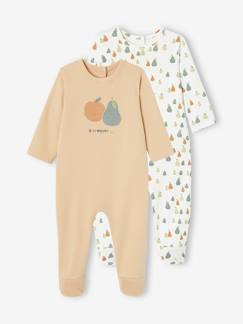 -Pack 2 pijamas frutas de interlock bebé