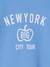 Camiseta motivo New York pecho y espalda para niño azul azur 