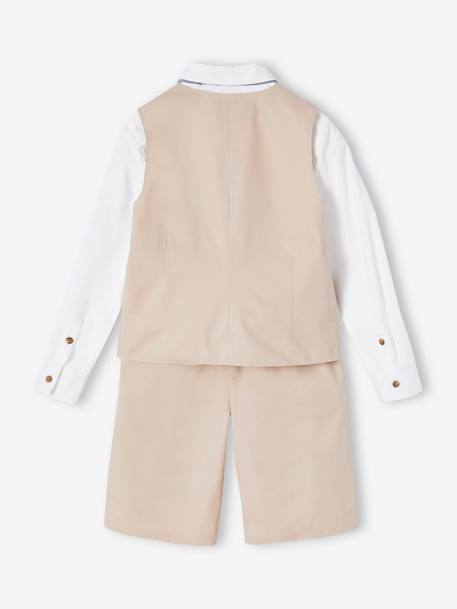 Conjunto de 4 prendas de ceremonia para niño beige 