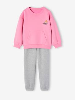 Niña-Conjunto deporte sudadera + pantalón de chándal de felpa para niña