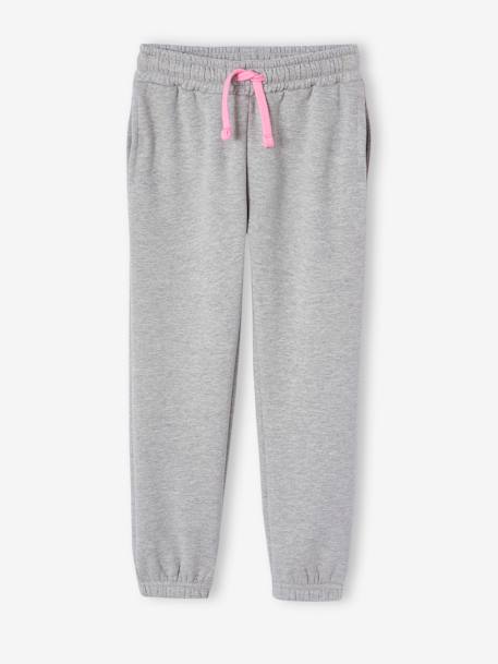 Conjunto deporte sudadera + pantalón de chándal de felpa para niña rosa chicle 