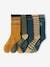 Pack de 5 pares de calcetines 'dinosaurio' para niño beige 