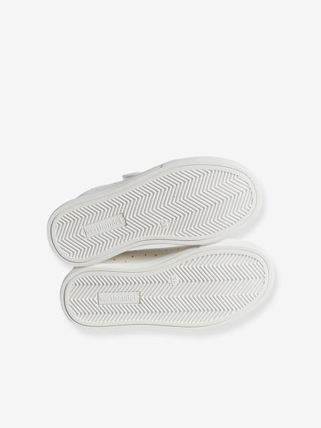 Zapatillas infantiles con detalles dorados blanco estampado 