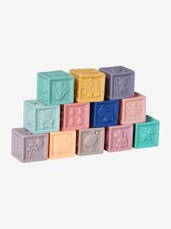 Juguetes- Primera edad-Juguetes de baño-Pack de 12 cubos blandos