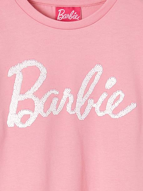 Camiseta Barbie con motivo de lentejuelas reversibles infantil rosa chicle 