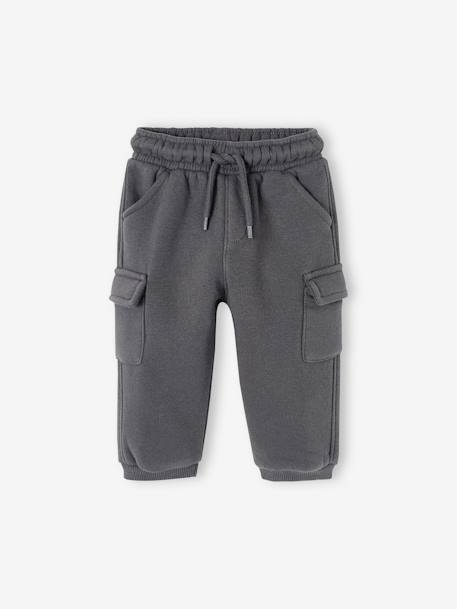 Pantalón de felpa estilo cargo para bebé beige+caqui+gris oscuro 