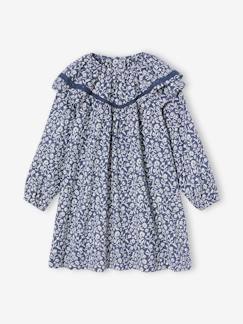 Niña-Jerséis, chaquetas de punto, sudaderas-Vestido con gorguera estampado de flores para niña