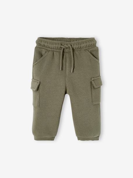 Pantalón de felpa estilo cargo para bebé beige+caqui+gris oscuro 