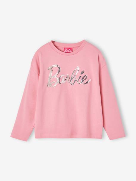 Camiseta Barbie con motivo de lentejuelas reversibles infantil rosa chicle 