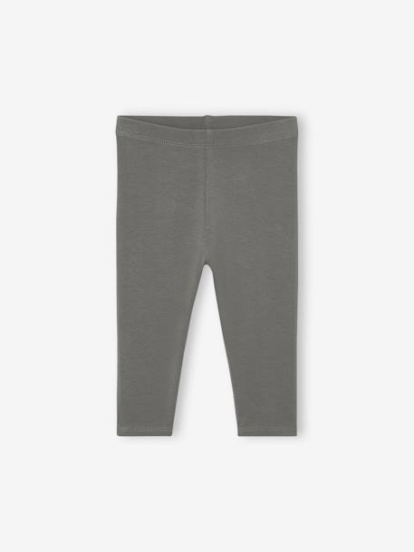 Pack 3 leggings lisos Basics para bebé gris jaspeado 