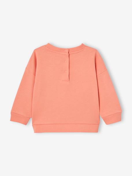 Sudadera Basics bebé con automáticos en la espalda coral+vainilla 